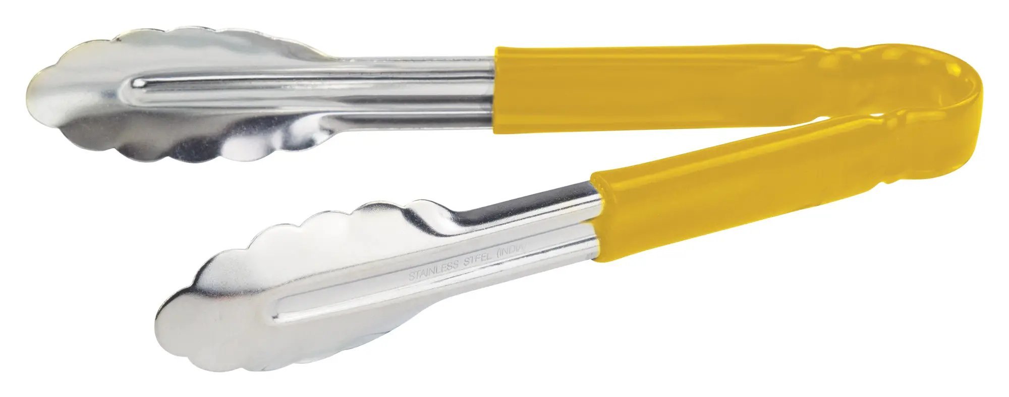 9" S/S Utility Tong, PP Hdl, Yellow by Winco (9-s-s-utility-tong-pp-hdl-yellow)