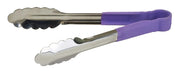 Allergen Free 9" S/S Utility Tong, PP Hdl, Purple by Winco (allergen-free-9-s-s-utility-tong-pp-hdl-purple)