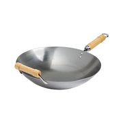 Joyce Chen, Classic Series, 14-Inch, Round Bottom, Carbon Steel Wok, with Birch Handles by Winco (joyce-chen-classic-series-14-inch-round-bottom-carbon-steel-wok-with-birch-handles)