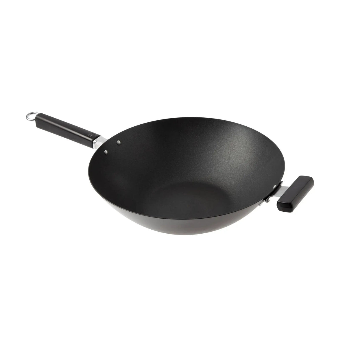 Joyce Chen, Professional Series, 14-Inch, Carbon Steel, Ceramic Nonstick, Flat Bottom Wok, with Phenolic Handles by Winco (joyce-chen-professional-series-14-inch-carbon-steel-ceramic-nonstick-flat-bottom-wok-with-phenolic-handles)