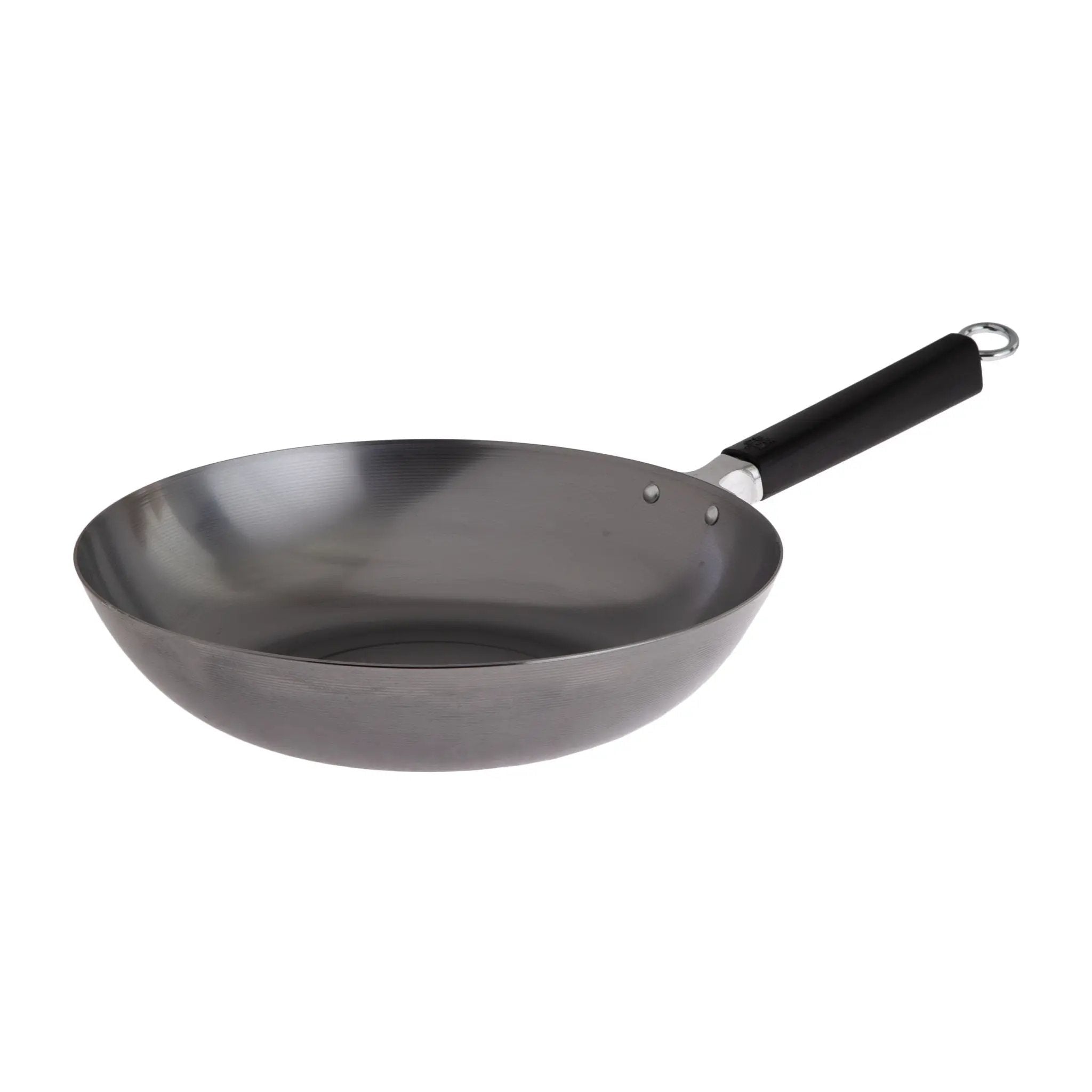 Joyce Chen, Professional Series, 12-Inch, Uncoated Carbon Steel, Stir Fry Pan, with Phenolic Handle by Winco (joyce-chen-professional-series-12-inch-uncoated-carbon-steel-stir-fry-pan-with-phenolic-handle)