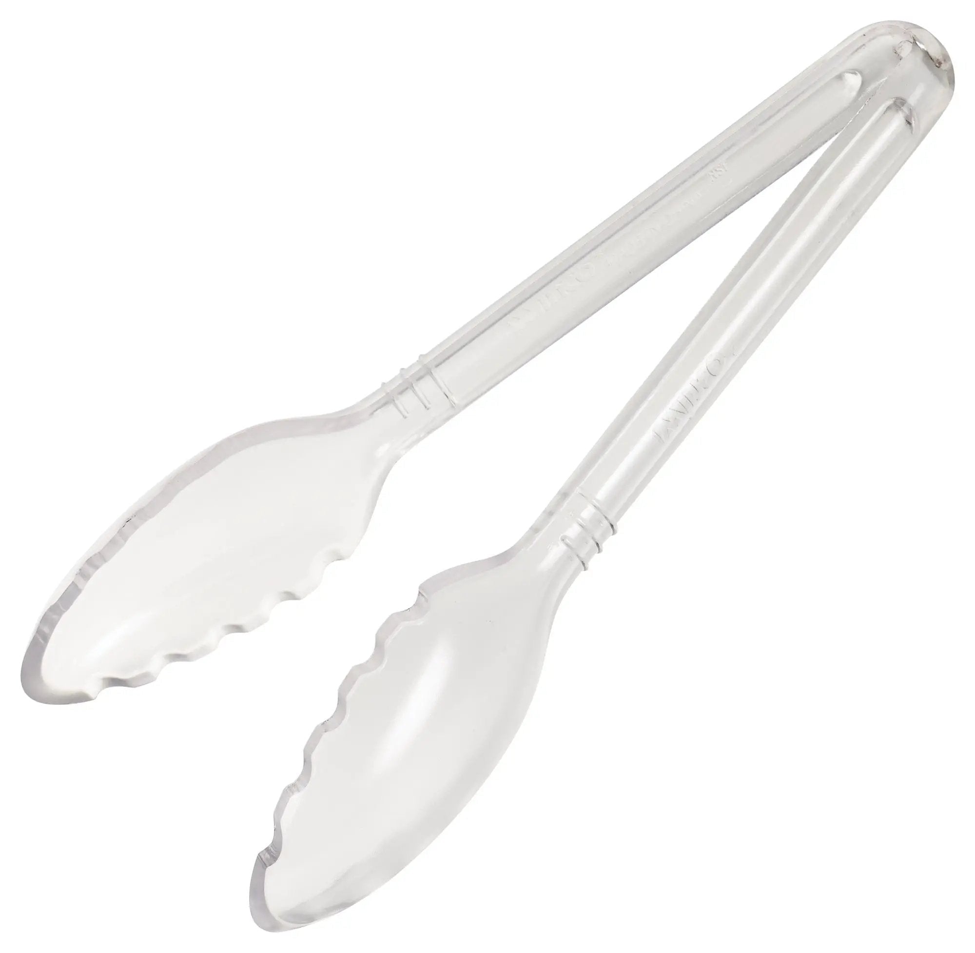 Curv™ 9" PC Serving Tongs, Clear by Winco (curv™-9-pc-serving-tongs-clear)