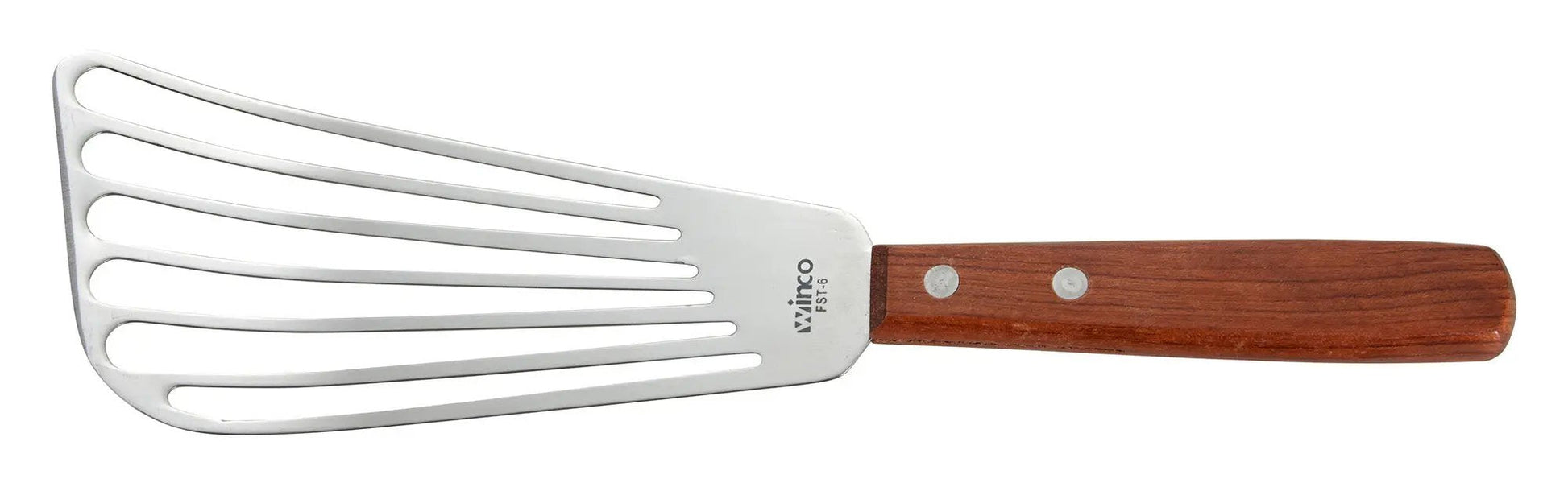 Fish Spatula, Wooden Hdl, 6.5" Blade by Winco (fish-spatula-wooden-hdl-6-5-blade)