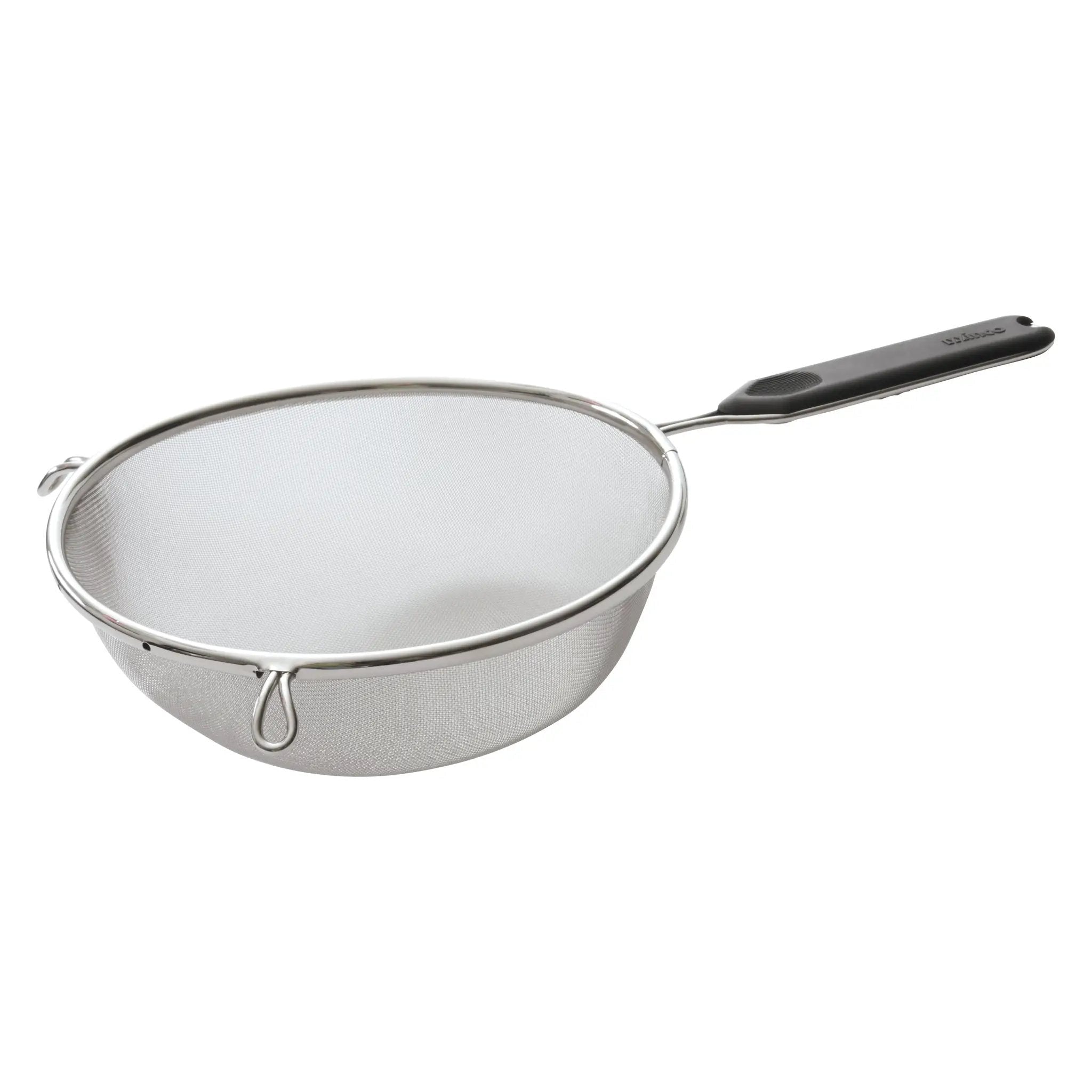 Mesh Strainer, 8" Bowl, Single Fine Mesh, SS, Plastic Handle by Winco (mesh-strainer-8-bowl-single-fine-mesh-ss-plastic-handle)