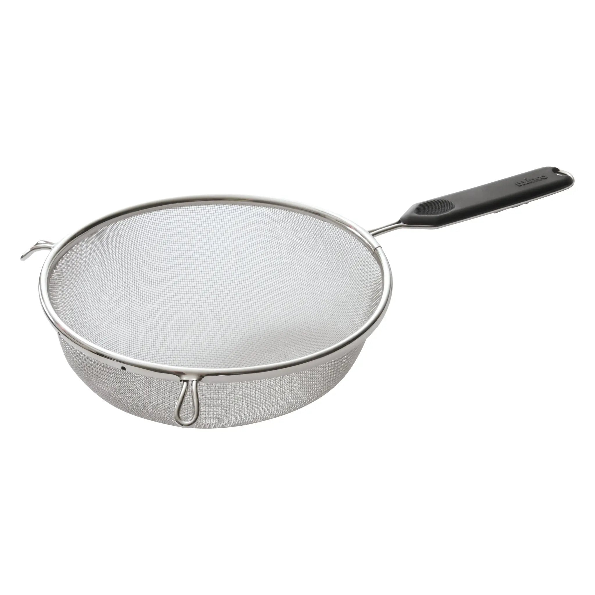 Winco MSTP-8SM 8" Single Medium Mesh Strainer | Plastic Handle Product Image