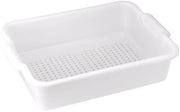 Bus Box, Perforated, White by Winco (bus-box-perforated-white)