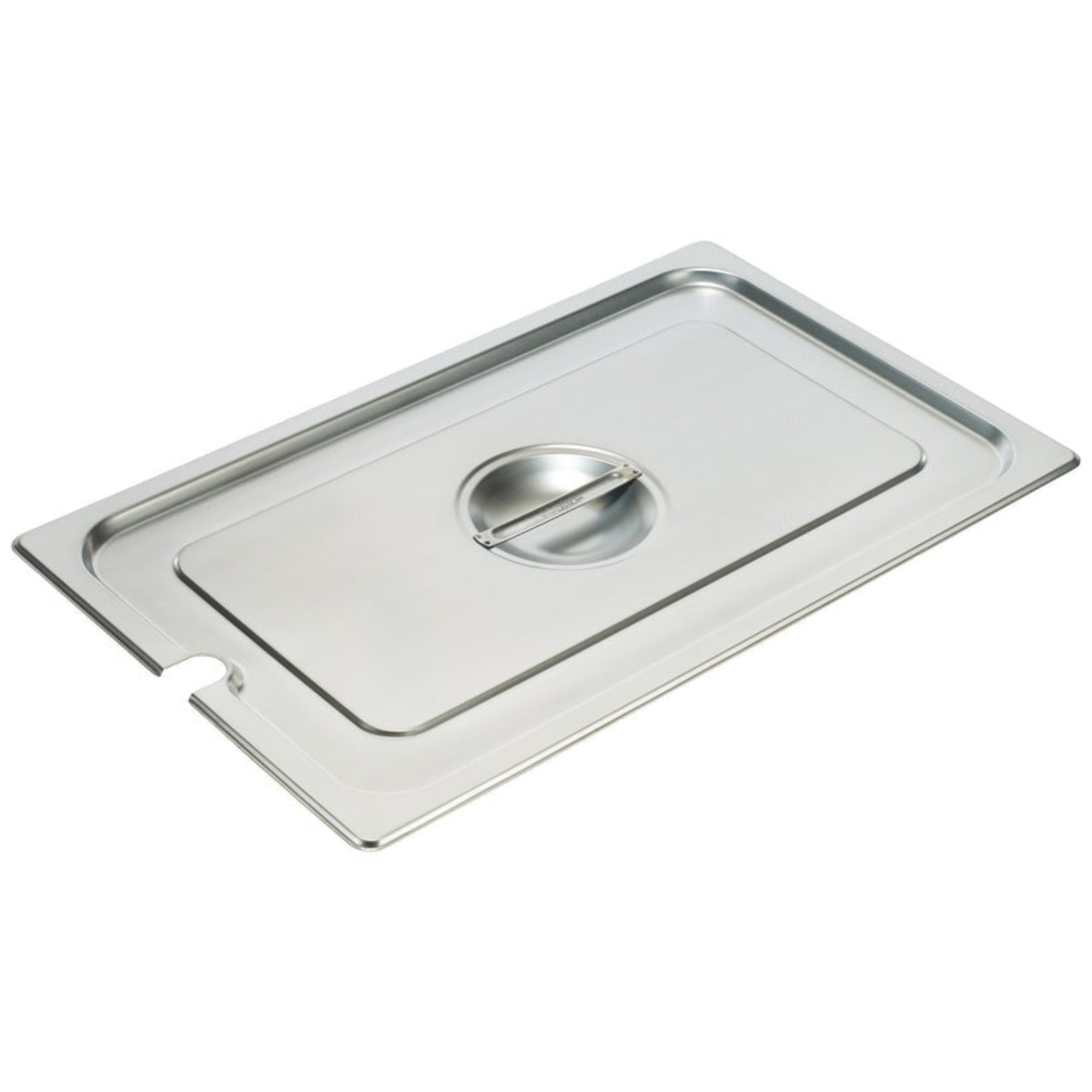 WINCO - SPCT - 18/8 Stainless Steel Steam Pan Cover, Slotted - 1/3 Size