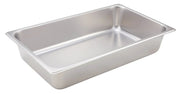 Winco SPF4 – Straight-sided Steam Pan, Full-size, 4", 25 Ga S/S
