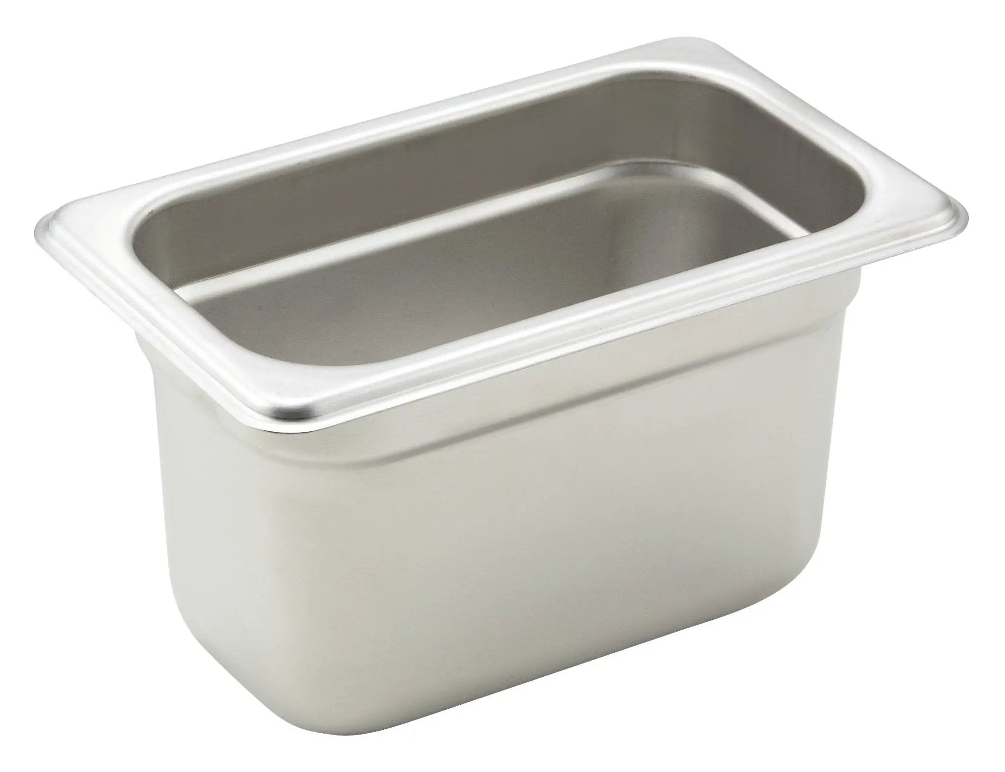 WINCO SPJH - 904 Anti - jam Steam Pan, 1/9 Size, 4", 22 Ga S/S