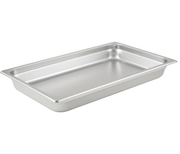 WINCO SPJL - 102 Stainless Steel 25 Gauge Anti - Jamming Full Size Steam Pan - 2.5" Deep
