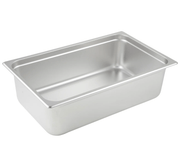 WINCO SPJL - 106 Stainless Steel 25 Gauge Anti - Jamming Full Size Steam Pan - 6" Deep