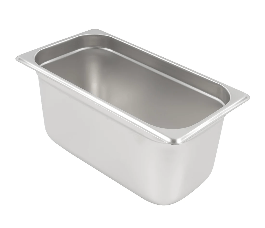 WINCO SPJL - 306 Stainless Steel 25 Gauge Anti - Jamming 1/3 Size Steam Pan - 6" Deep