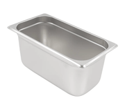 WINCO SPJL - 306 Stainless Steel 25 Gauge Anti - Jamming 1/3 Size Steam Pan - 6" Deep