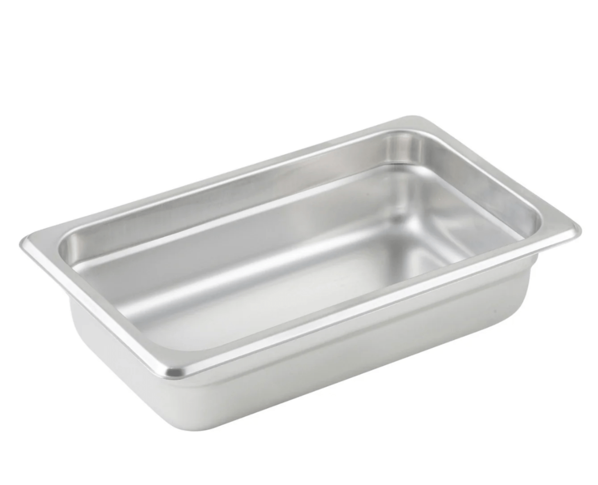 WINCO SPJL - 402 Stainless Steel 25 Gauge Anti - Jamming 1/4 Size Steam Pan - 2 - 1/2" Deep