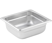 WINCO SPJL - 602 Stainless Steel 25 Gauge Anti - Jamming 1/6 Size Steam Pan - 2 - 1/2" Deep