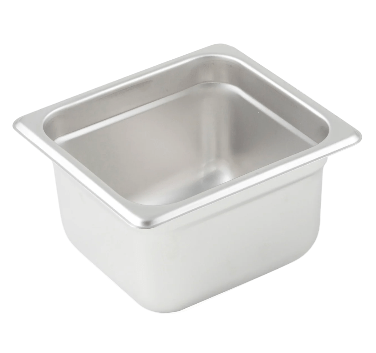 WINCO SPJL - 604 Stainless Steel 25 Gauge Anti - Jamming 1/6 Size Steam Pan - 4" Deep