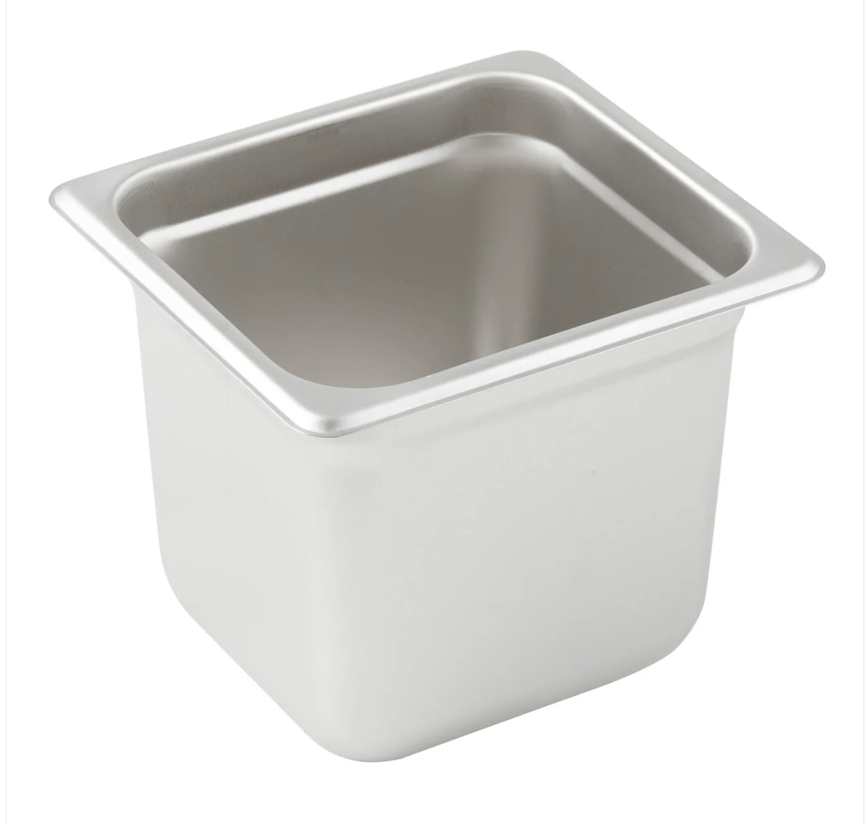 WINCO SPJL - 606 Stainless Steel 25 Gauge Anti - Jamming 1/6 Size Steam Pan - 6" Deep