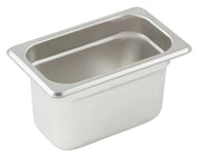 WINCO SPJL - 904 Anti - jam Steam Pan, 1/9 Size, 4", 25 Ga S/S