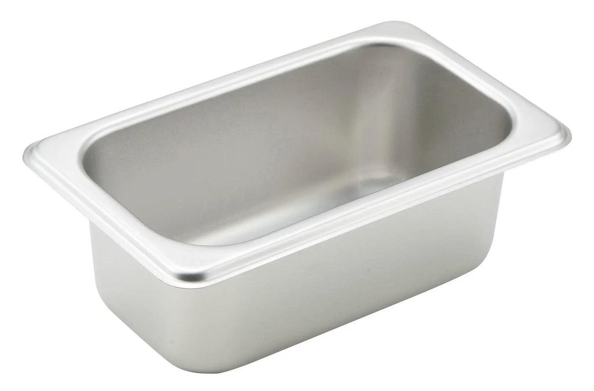 Straight-sided Steam Pan, 1/9 Size, 2-1/2", 25 Ga S/S by Winco (straight-sided-steam-pan-1-9-size-2-1-2-25-ga-s-s)