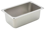 Straight-sided Steam Pan, 1/4 Size, 4", 25 Ga S/S by Winco (straight-sided-steam-pan-1-4-size-4-25-ga-s-s)