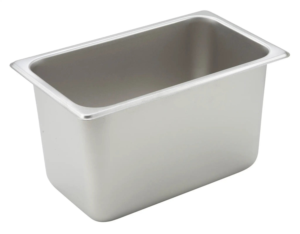 Straight-sided Steam Pan, 1/4 Size, 6", 25 Ga S/S by Winco (straight-sided-steam-pan-1-4-size-6-25-ga-s-s)