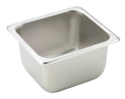 Straight-sided Steam Pan, 1/6 Size, 4", 25 Ga S/S by Winco (straight-sided-steam-pan-1-6-size-4-25-ga-s-s)