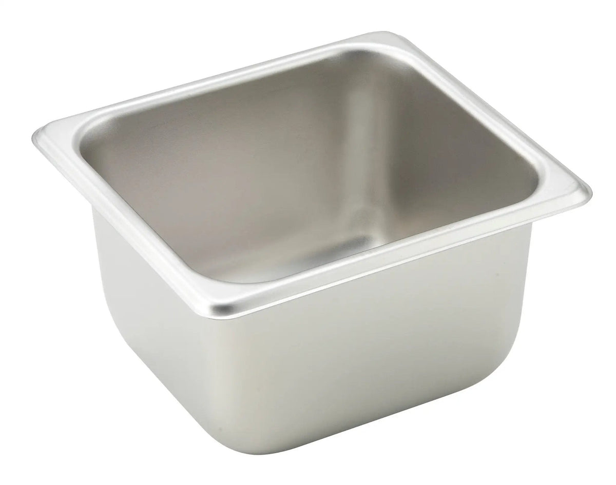 Straight-sided Steam Pan, 1/6 Size, 4", 25 Ga S/S by Winco (straight-sided-steam-pan-1-6-size-4-25-ga-s-s)