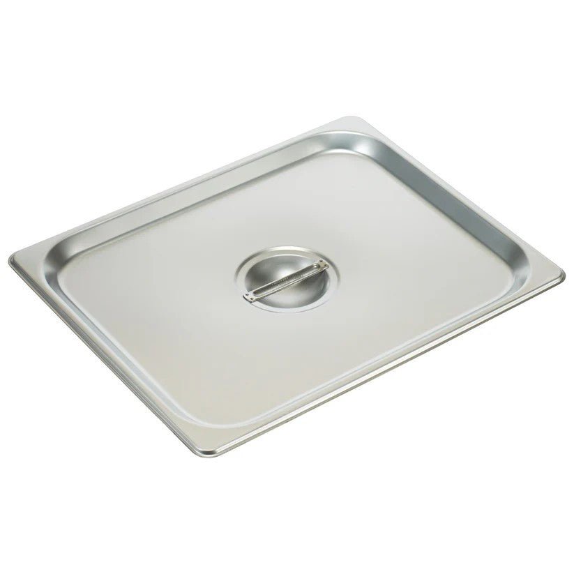 Winco SPSCH - 18/8 Stainless Steel Steam Pan Cover - Solid - Half (1/2 Size)