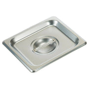 Winco SPSCS 1/6 Size Solid Stainless Steel Steam Pan Cover – NSF Certified