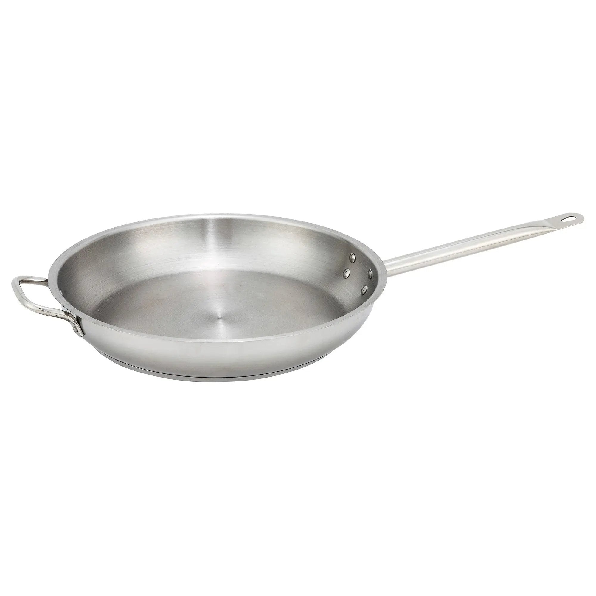 12" S/S Fry Pan w/Helper Hdl by Winco (12-s-s-fry-pan-w-helper-hdl)