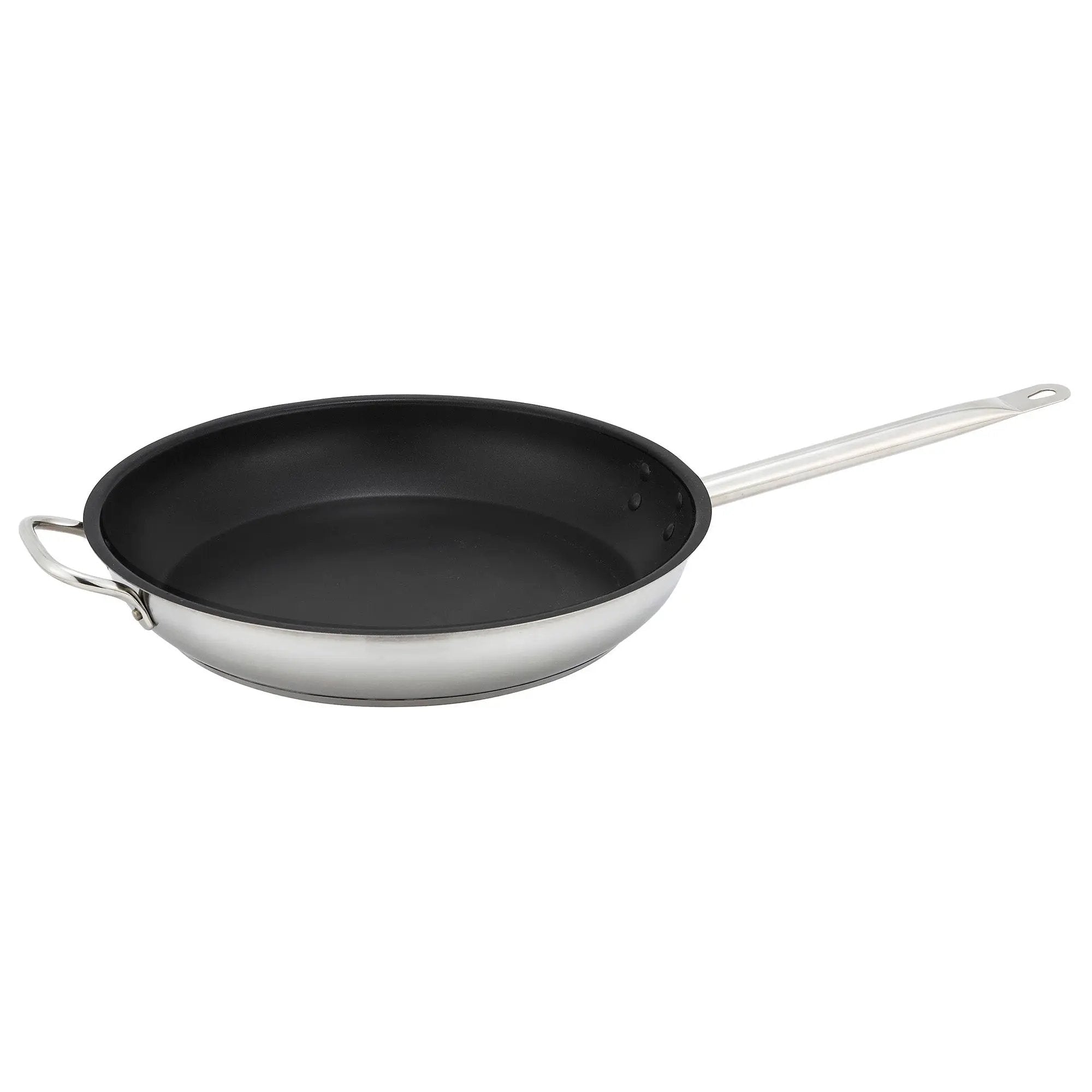 14" S/S Fry Pan w/Helper Hdl, Non-stick by Winco (14-s-s-fry-pan-w-helper-hdl-non-stick)