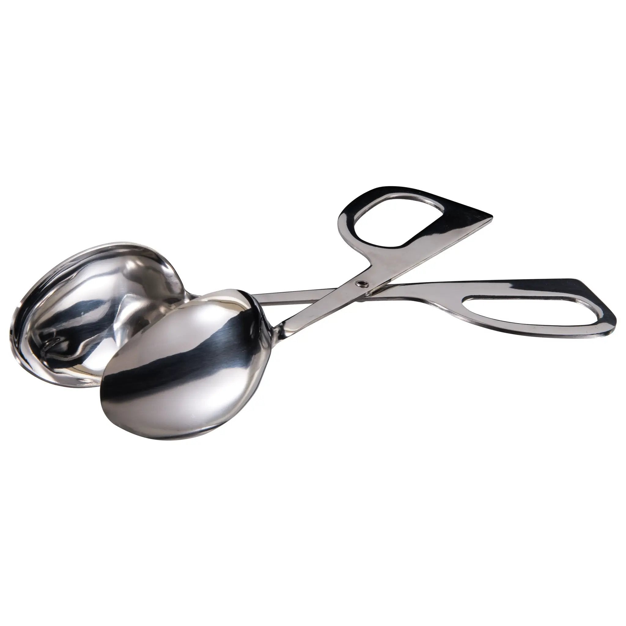 10" Salad Tong, Spoon Scissor, S/S by Winco (10-salad-tong-spoon-scissor-s-s)