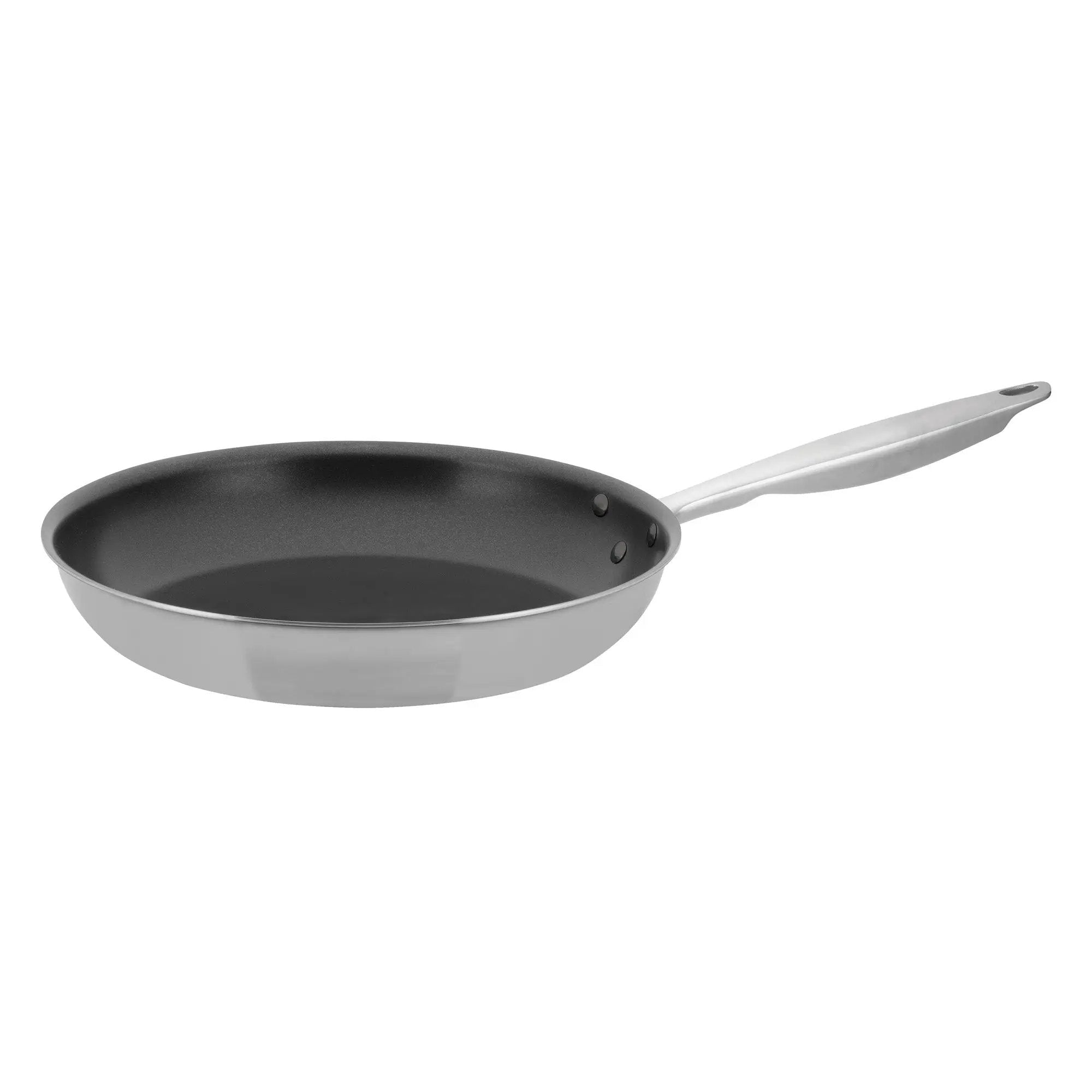 TRI-GEN™ 12" Triply S/S Fry Pan, Non-stick by Winco (tri-gen™-12-triply-s-s-fry-pan-non-stick)