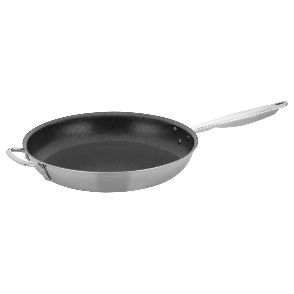 TRI-GEN™ 14" Triply S/S Fry Pan w/Helper Hdl, Non-stick by Winco (tri-gen™-14-triply-s-s-fry-pan-w-helper-hdl-non-stick)