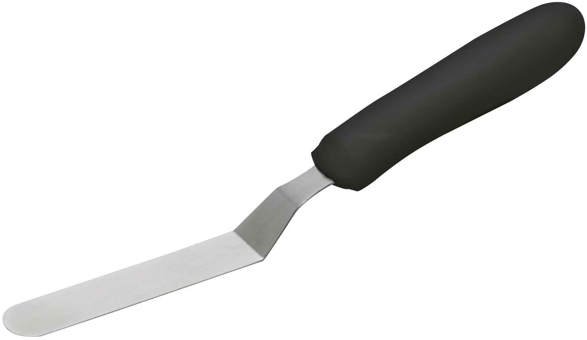 Spatula w/Offset, Black PP Hdl, 3-1/2" x-3/4" Blade by Winco (spatula-w-offset-black-pp-hdl-3-1-2-x-3-4-blade)