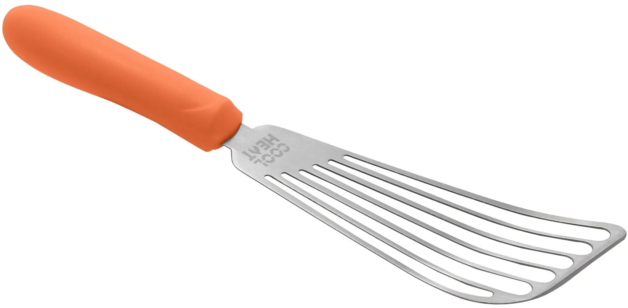 COOLHEAT High Heat Fish Spatula,Orange Nylon Hdl, 6-3/4"x3-1/4" Blade by Winco (coolheat-high-heat-fish-spatula-orange-nylon-hdl-6-3-4x3-1-4-blade)