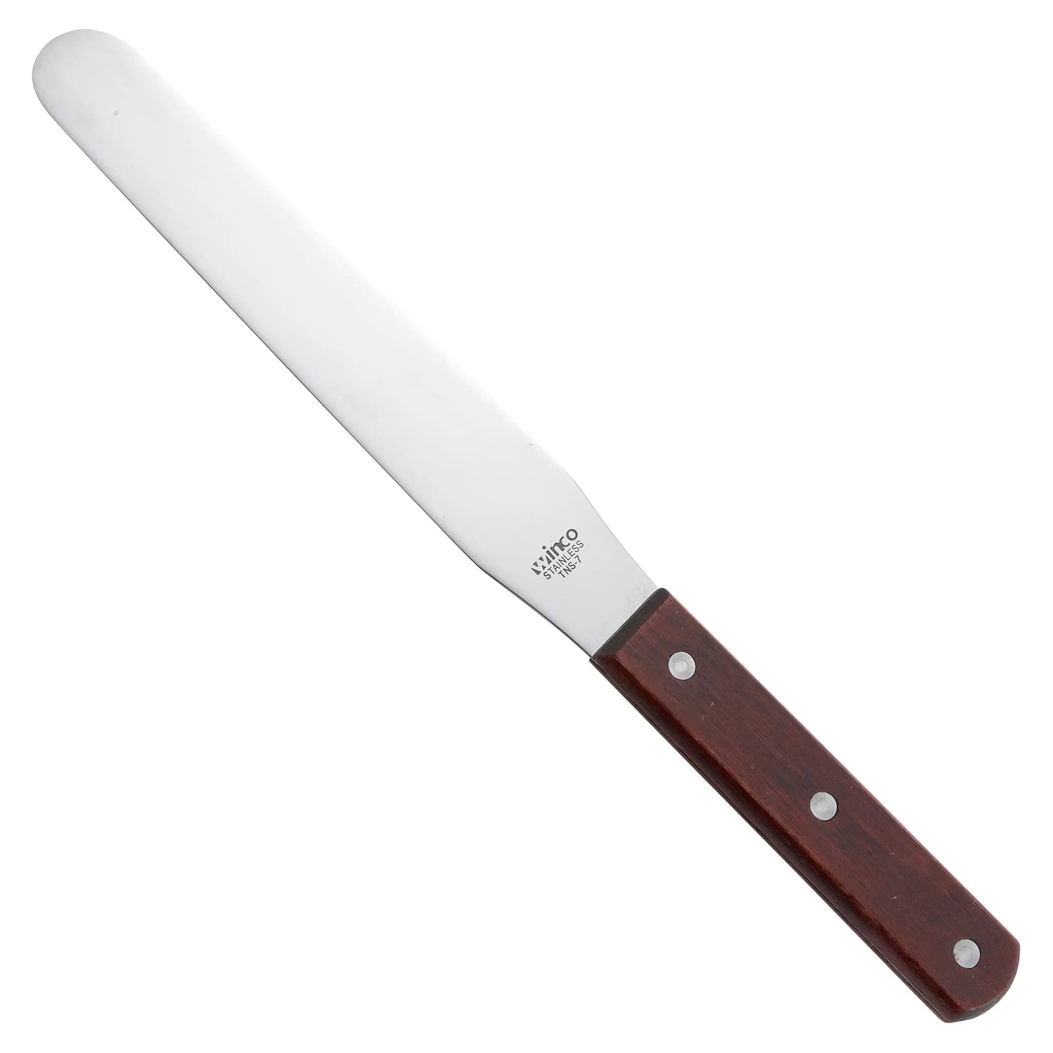Bakery Spatula, Wooden Hdl, 7-7/8" x 1-1/4" Blade by Winco (bakery-spatula-wooden-hdl-7-7-8-x-1-1-4-blade)