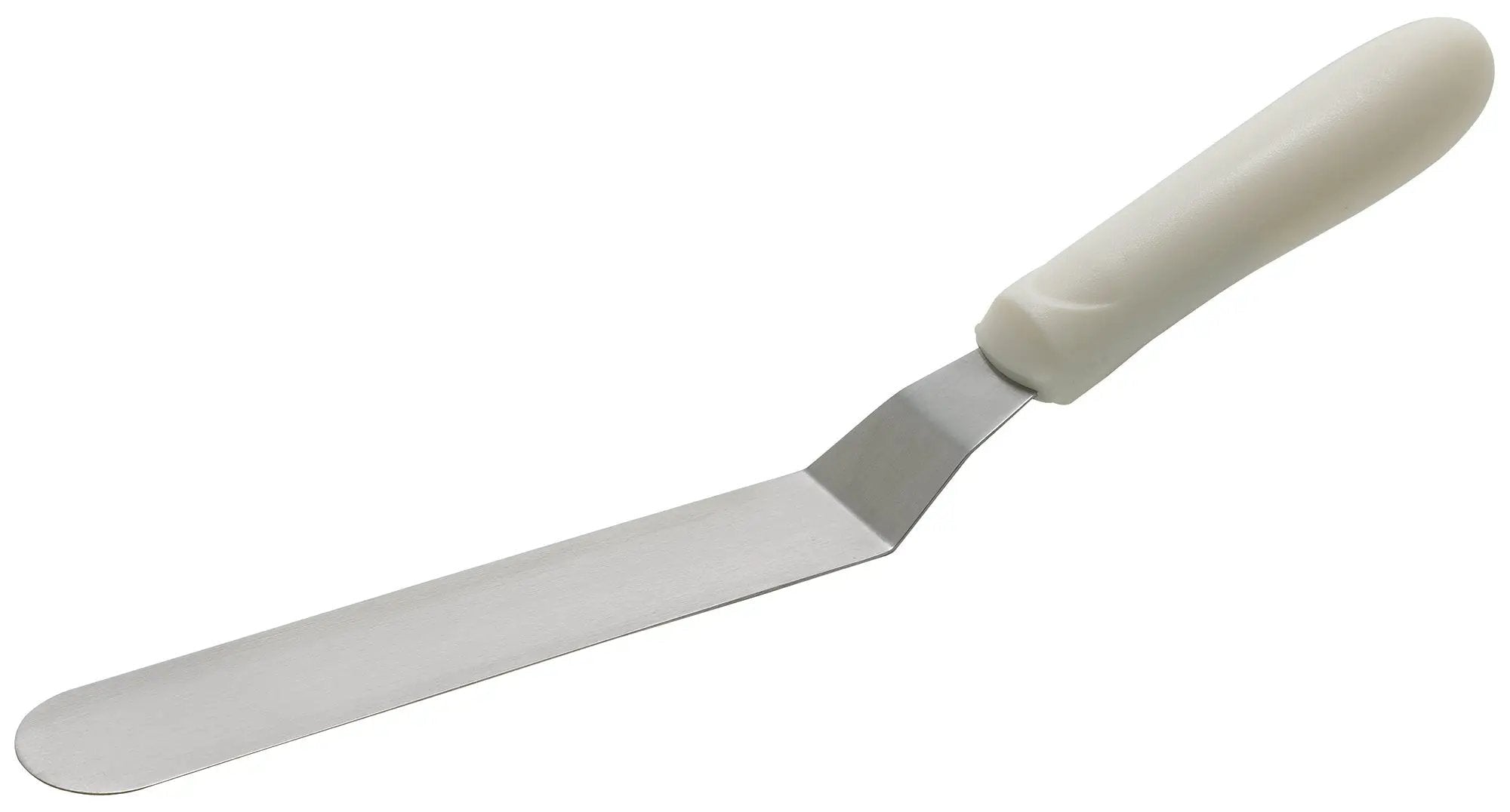 Spatula w/Offset, White PP Hdl, 6-1/2" x 1-5/16" Blade by Winco (spatula-w-offset-white-pp-hdl-6-1-2-x-1-5-16-blade)