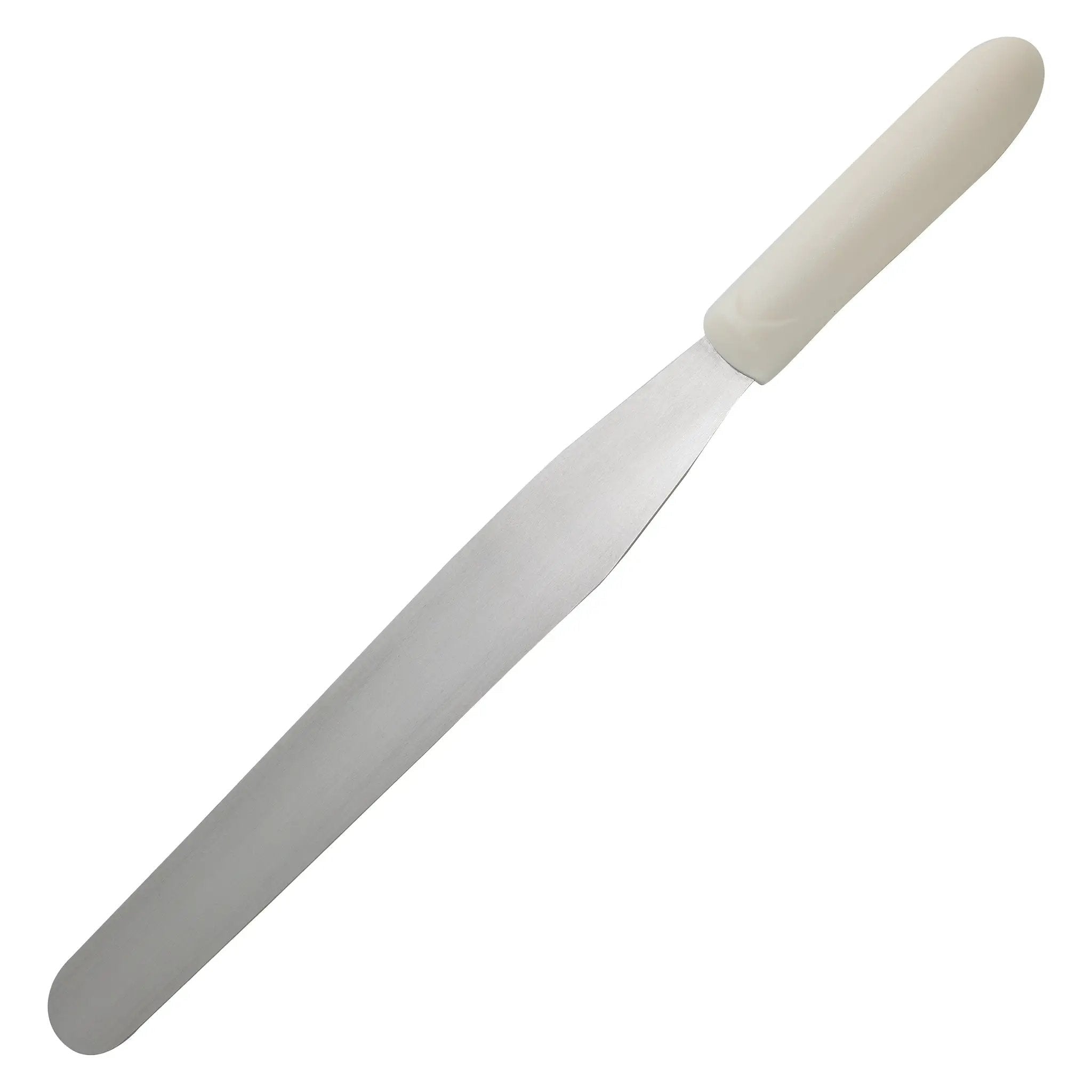 Bakery Spatula, White PP Hdl, 10" x 1-3/8" Blade by Winco (bakery-spatula-white-pp-hdl-10-x-1-3-8-blade)
