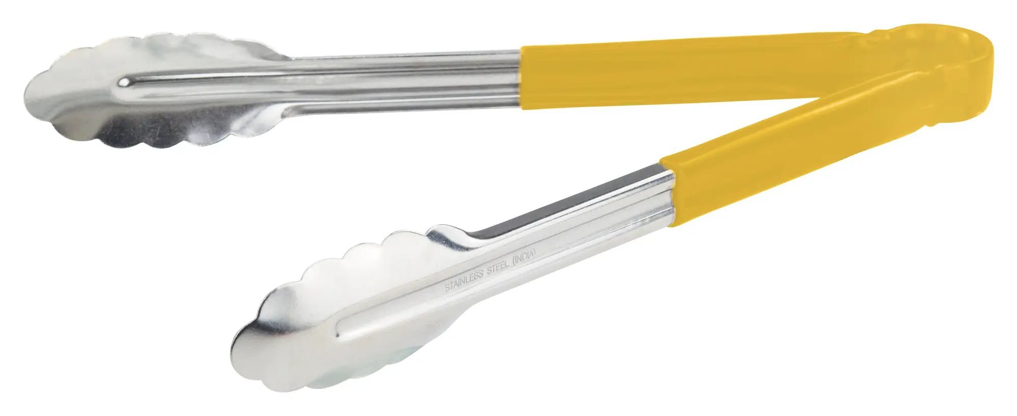 12" S/S Utility Tong, PP Hdl, Yellow by Winco (12-s-s-utility-tong-pp-hdl-yellow)