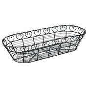 Bread/Fruit Basket, Black Wire, Oval by Winco (bread-fruit-basket-black-wire-oval-15-x-6-1-4-x-3)