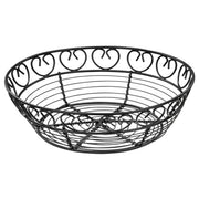 Bread/Fruit Basket, Black Wire, 8" Round by Winco (bread-fruit-basket-black-wire-8-round)