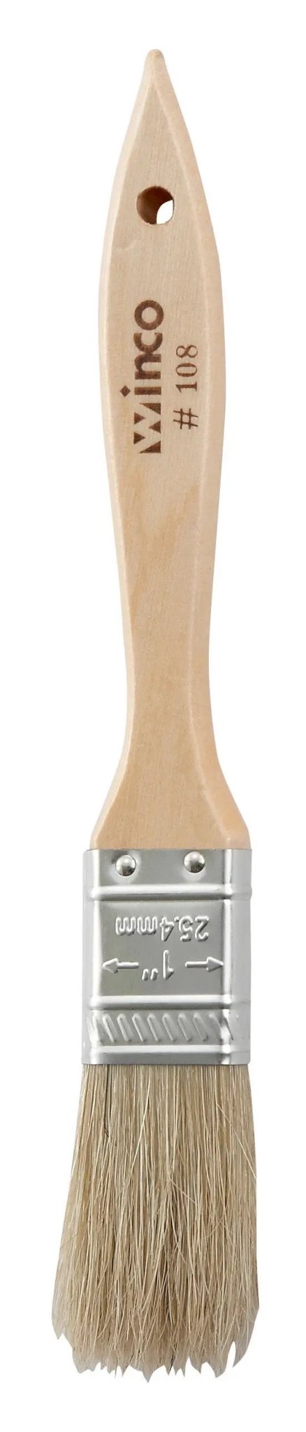 Pastry Brush, Boar Bristle, 1" Wide by Winco (pastry-brush-boar-bristle-1-wide)