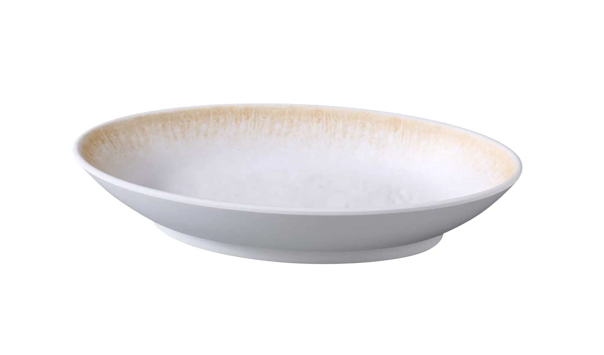 Yanco OP - 810 Optimum Melamine 10" X 5 3/4" X 1 3/4" Deep Oval Bowl 18 Oz.