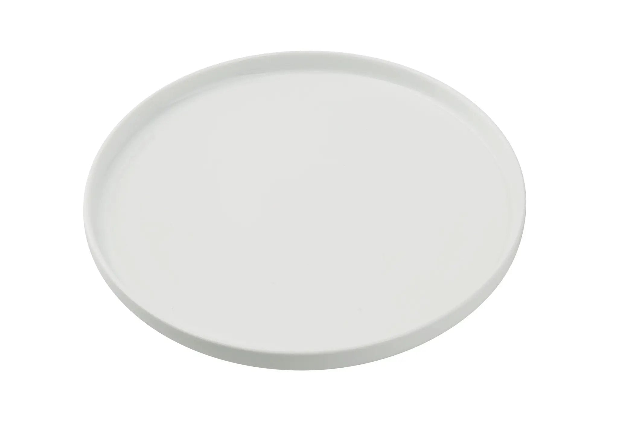 Yanco CA-207 Cambria Chinaware 7 1/4" X 7/8" White Round Plate with Upright Rim Product Image