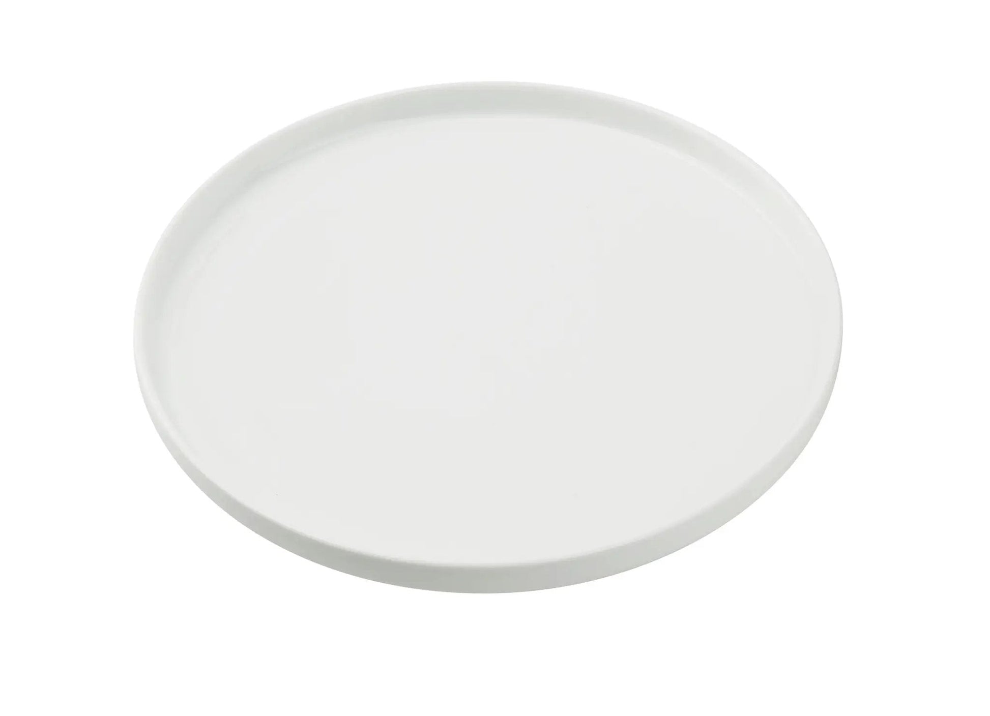 Yanco CA-208 Cambria Chinaware 8" X 1" White Round Plate with Upright Rim Product Image