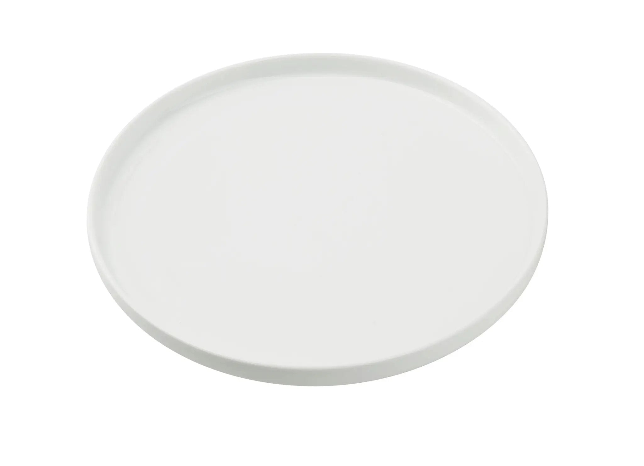 Yanco CA-208 Cambria Chinaware 8" X 1" White Round Plate with Upright Rim Product Image