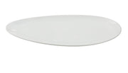 Yanco CA-510 Cambria Chinaware 10 1/4" X 5" X 3/4" White Leaf Shape Plate Product Image