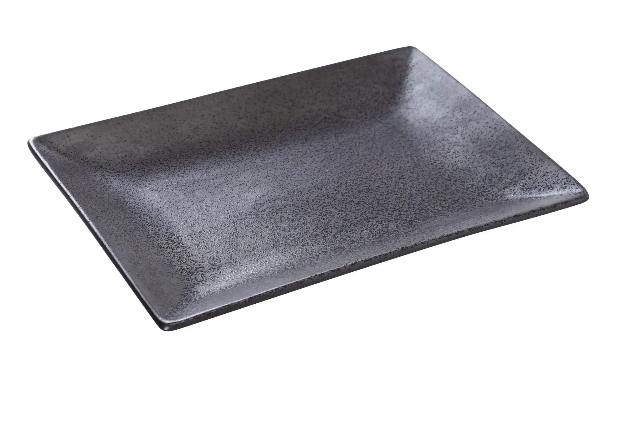 Yanco DB-410 Diamond Black Chinaware 10" X 7" 1 1/8" Rectangular Plate Product Image