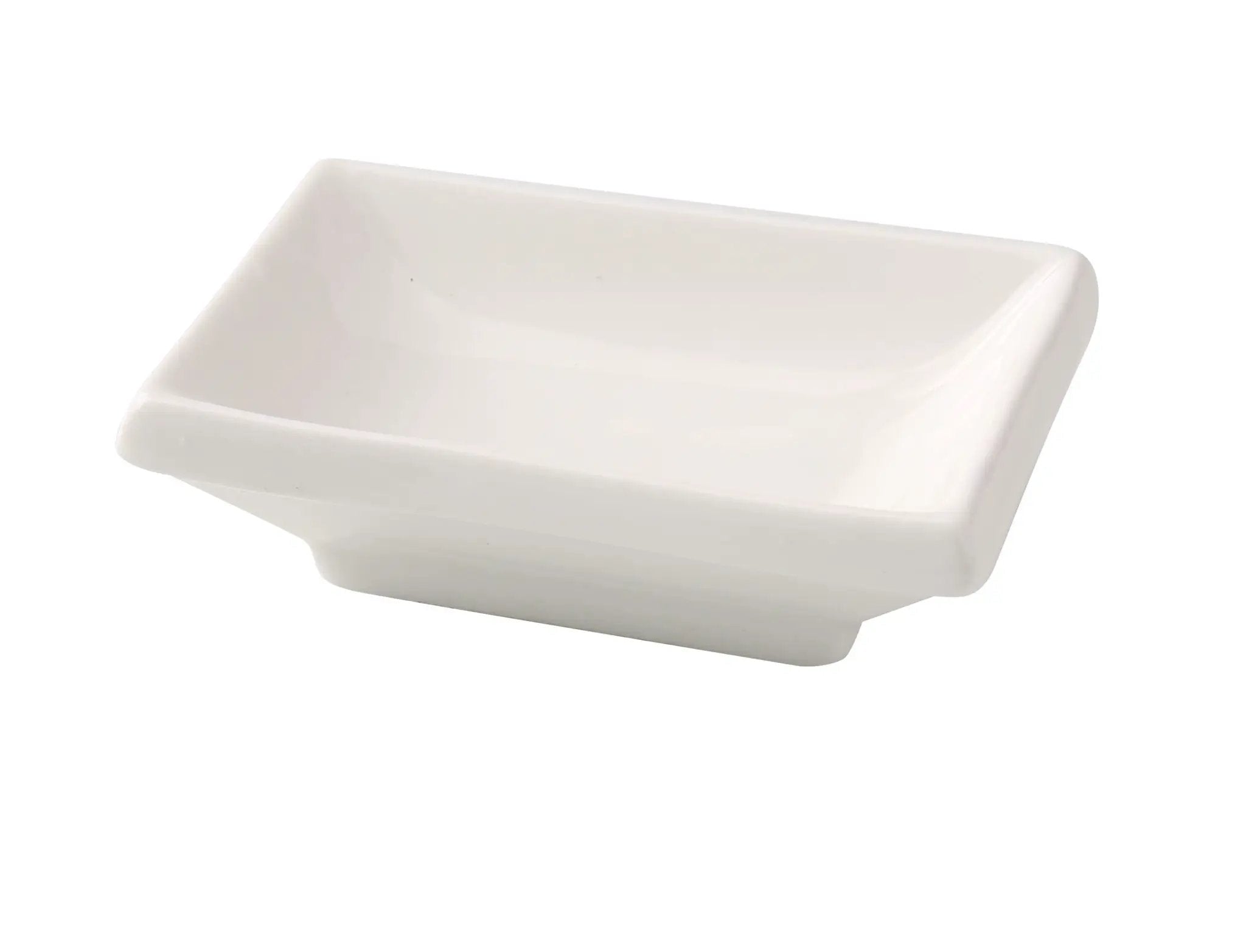 Yanco FU-4046 Fuji Chinaware 3 3/4" X 2 1/2" X 1" Sauce Dish 1.5 Oz. Product Image